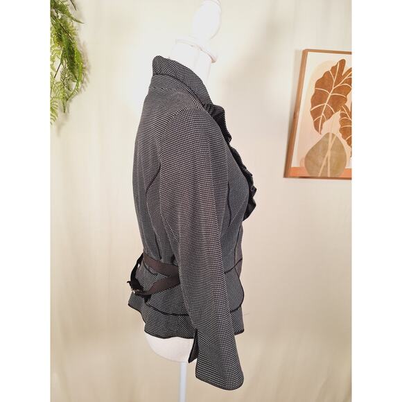 White House Black Market Women's Polka Dot Blazer Jacket Size 10 - Picture 4 of 8